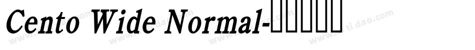 Cento Wide Normal字体转换